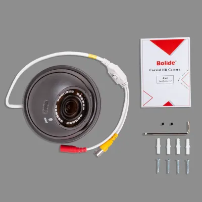 BOLIDE - BC1509IRODVA/AHN - 5.0MP / 4.0MP / 2.0MP 9-in-1  AHD / TVI / CVI / Analog Eyeball Camera, 1/2.7 CMOS, 2.8mm to 12mm Varifocal Lens, IR Up to 100 ft., Control Over Coax, OSD, Quickswitch, 12VDC, Charcoal Gray