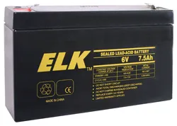 ELK - 0675 - Sealed Lead Acid Battery 6V-7.5Ah