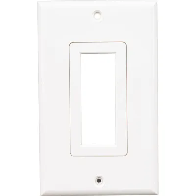 Platinum Tools - VZ7025 - Single Gang Decora Style Brush Plate, White