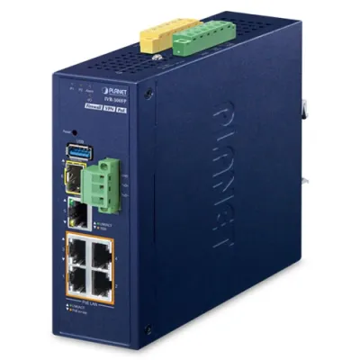 Planet - IVR-300FP - Industrial 4-Port 10/100/1000T 802.3at PoE + 1-Port 10/100/1000T + 1-Port 1000X SFP VPN Security Gateway