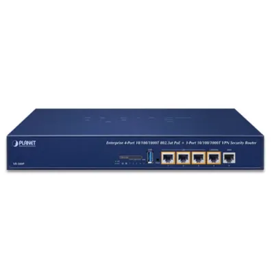 Planet -  VR-300P - 4-Port 10/100/1000T 802.3at PoE + 1-Port 10/100/1000T VPN Security Router