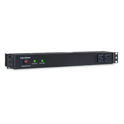 Cyber Power - RKBS20S2F10R - 1800 J, 120 V, NEMA 5-20P plug, 12 NEMA 5-20R (2 front, 10 rear), 15 ft cord, Limited Lifetime Warranty