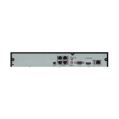 Speco - N4NRM10TB - 4 Channel 4K H.265 NVR with PoE and 1 SATA, NDAA, 10TB