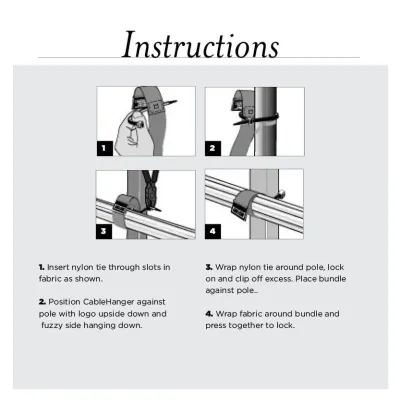 Rip-Tie - S-P6 - One Inch Wide PIVOTING CableHanger 1" x 6