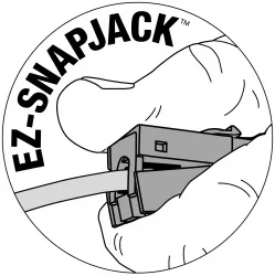 Platinum Tools - 706BL-40 - EZ-SnapJack Cat6, Blue 40 pc/Installer Pack
