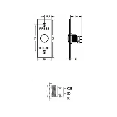 GeoVision - 81-PB210-001 - GV-Push Button PB21 Push Button
