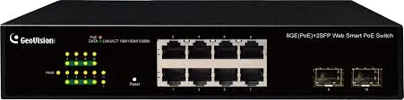 GeoVision - 84-APOE81C-001U - 8-port Gigabit 802.3at+ 2 Gigabit SFP uplink port, Easy Web Smart PoE Switch, US