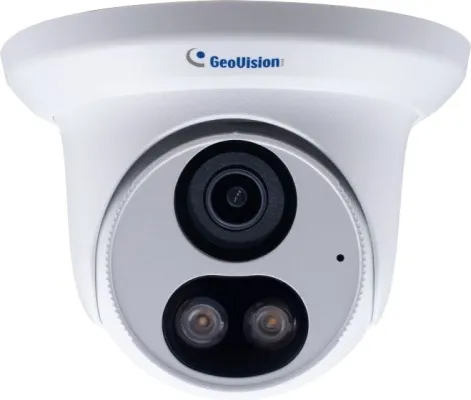 GeoVision - 84-EBFC58W-0010 - 5MP H.265 Super Low Lux WDR Pro Full Color Warm LED Eyeball Dome IP Camera