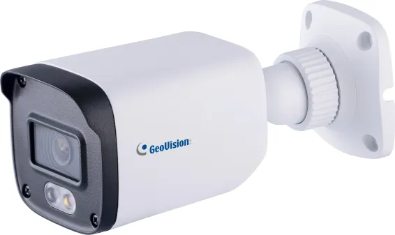 GeoVision - 84-GBLF282-3F10 - AI 2MP H.265 Super Low Lux WDR Pro Full Color Warm LED IR Bullet IP Camera, 3.6mm
