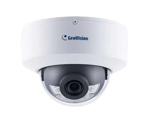 GeoVision - 84-GDRF480-2F10 - AI 4MP H.265 Super Low Lux WDR Pro Full Color Warm LED IR Mini Fixed Rugged IP Dome, 2.8mm