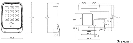 GeoVision - 84-RKV1355-0010 - Vandal-Resistant Keypad Reader