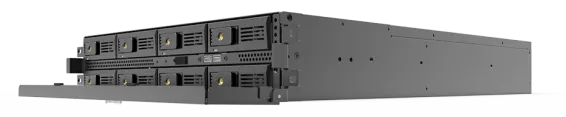 ExacqVision - 3208-48T-F2A - 48TB A-Series Hybrid 2U Front Accessible Recorder Professional Win10 With 8 IP Cameras licenses and 32 Analog