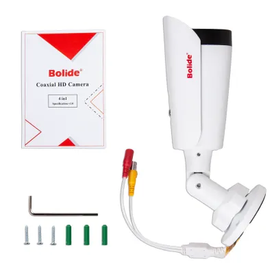 BOLIDE - BC1536/AHN/12-24S - 5.0MP / 4.0MP / 2.0MP 9-in-1  AHD / TVI / CVI / Analog Bullet Camera, 1/2.7 CMOS, 2.8 to 12mm Varifocal Lens, IR Up to 100 ft., Control Over Coax, OSD, Quickswitch, 12VDC/24VAC, White