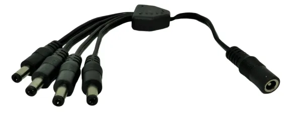 BE-DCF-4MM DC Female to 4 Male Pigtail