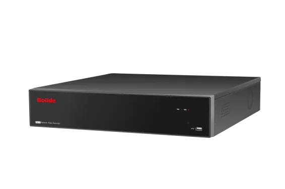 BOLIDE - BN-NVR/64NX/NDAA - 64-Channel 4K H.265 NVR, Supports Up to 4K Cameras, 640Mbps Throughput 4K, Output, 3 HDMI, VGA, 8 Hard Drive Bays Up to 12TB each bay, 96TB max, NDAA Compliant, iPac AI Enabled