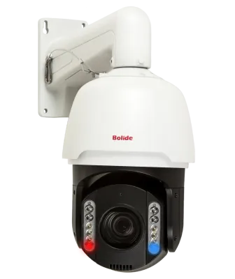 BOLIDE - BN1009/PTZ4K/NDAA - 8MP ( 4K ) 37x Optical 16x Digital Zoom Active Deterrent PTZ , Built-in Microphone and Speaker, Dual Source Illumination, iPac AI Enabled, Supports Audio and Light Alarm with Blue and Red Flashing Light, IR Up to 656 Feet