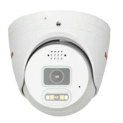 BOLIDE - BN9019AD/NDAA - H.265 8MP 2.8mm Fixed Lens IP67 Full Color Active Deterrent Turret Camera, Color At Night Warmlight Up to 65 Feet, Two-Way Audio ( Built-in Speaker and Mic ), MicroSD Slot Up to 256GB, Active Deterrent Red and Blue Lights, PO