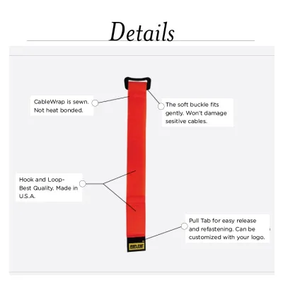 Rip-Tie - HB-06 - One Inch Wide CableWrap with Buckle 1" x 6"