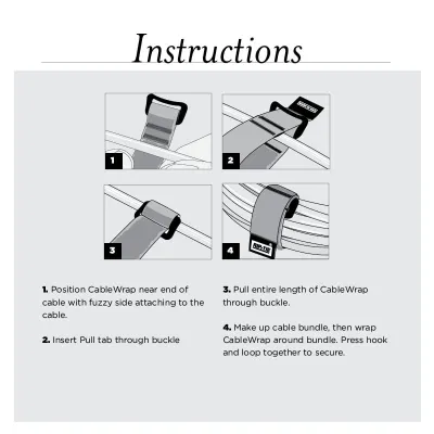 Rip-Tie - HB-14 - One Inch Wide CableWrap with Buckle 1" x 14"