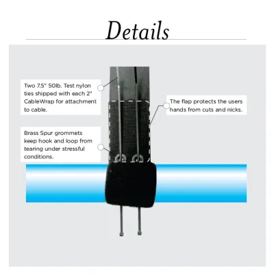 Rip-Tie - D-12 - 1-1/2 Inch Wide Original CableWrap, 12"