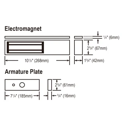 SECO-LARM - E-941SB-1200 - 1,200-lb Electromagnetic Lock, UL Listed