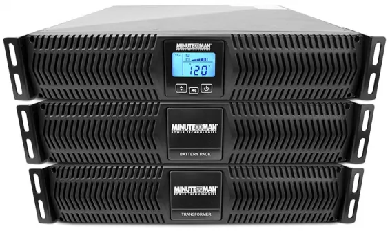 Minuteman - ED10200RTXL - Endeavor Series Double Conversion, True Sine Wave, Online UPS w/ Battery Pack, rackmount/tower, LCD display