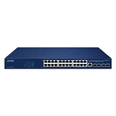 PLANET - GS-4210-16UP8T4X - 16-Port 10/100/1000T 802.3bt PoE + 8-Port 10/100/1000T + 4-Port 10G SFP+ Managed Ethernet Switch