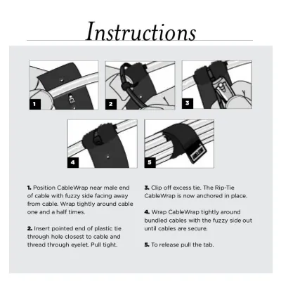 Rip-Tie - H-14 - One Inch Wide Original CableWrap 1″ x 14″