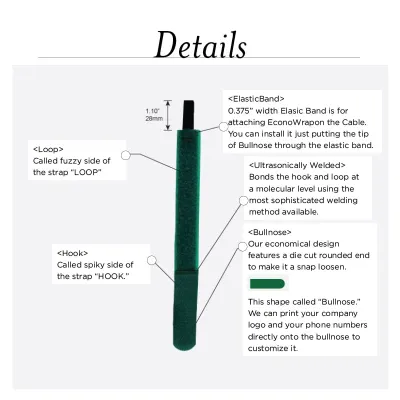 Rip-Tie - H-11-EE - One Inch Wide EconoWrap with Elastic, 1″ x 11″