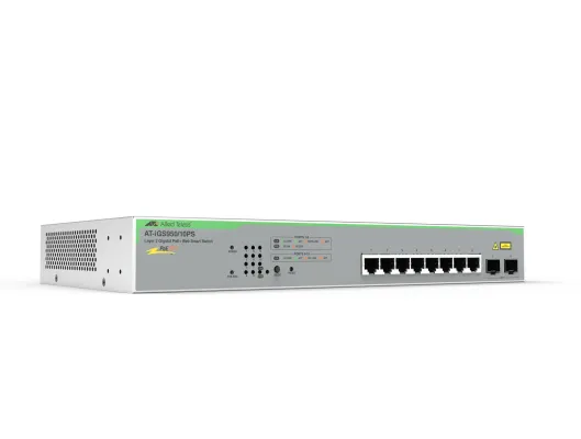 Hanwha - HV-IGS950/10PS-910 - 8 port Gigabit Websmart PoE+ switch, 2 x SFP uplink ports, 130W total power budget, no WAVE integration