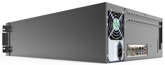 ExacqVision - 1608-64T-R4AL-E - 64TB A-Series Hybrid 4U Recorder Enterprise Linux With 8 IP Cameras Licenses and 16 Analog