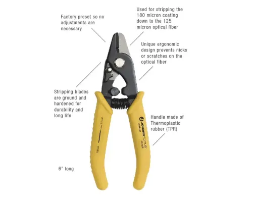 Jonard - JIC-180C - Ergonomic Fiber Optic Stripper 180 micron 