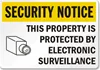 Security Notice - This Property is Protected By Electronic Surveillance 18 x 12