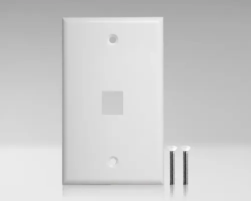 Jonard - K-W1/10 - Single Gang Keystone 1 Port Wall Plate 10 Pack 