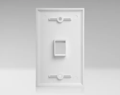 Jonard - K-W1/10 - Single Gang Keystone 1 Port Wall Plate 10 Pack 