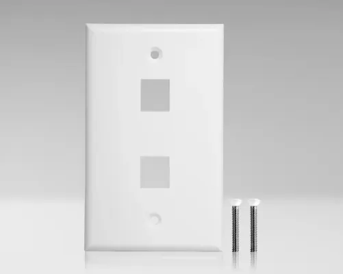 Jonard - K-W2/10 - Single Gang Keystone 2 Port Wall Plate 10 Pack 