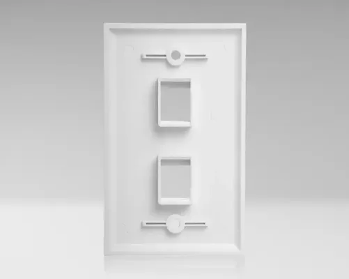 Jonard - K-W2/10 - Single Gang Keystone 2 Port Wall Plate 10 Pack 