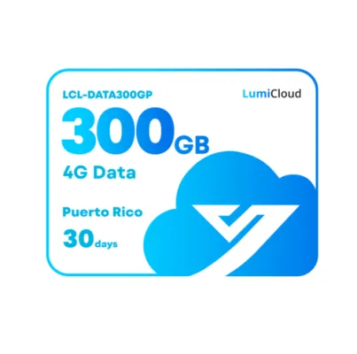 Luminys - LCL-DATA300GP - LumiCloud 4G Data 300GB Puerto Rico: 30 Day Data Plan