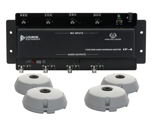LOUROE - LE-292 - Four Zone Audio Interface w/4 A Microphones