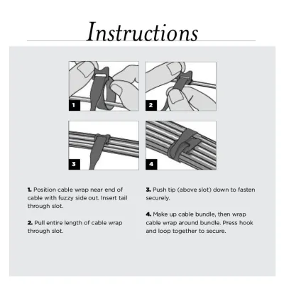 Rip-Tie - FX-12-IPL-BK - 5/8 Inch Wide Fire Retardant Rip-Tie Lite Screw Mount 1 Roll of 10