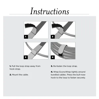 Rip-Tie - M-05-ESL - 3/4 Inch Wide EconoWrap with Slip-on, 5"