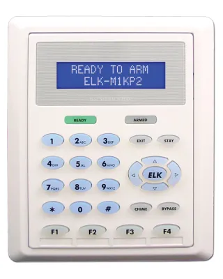 ELK - M1KP2 - LCD Keypad, 32 Char. Alpha, flush mount option, 4.658" W x 5.5" H