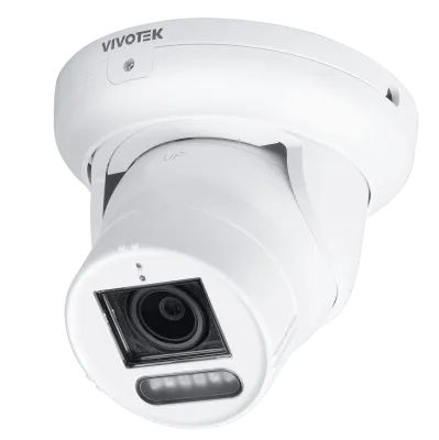 Vivotek - IT9389-HTVW-V3 - V-Series 5MP AI Outdoor Deterrence Turret 2.8-12mm w/ Spkr
