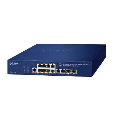 ACTi - PPSW-0105 - 8-Port Gigabit 802.3at Managed PoE Switch (PoE Budget 120W)