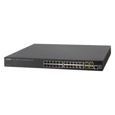 Acti - PPSW-4200 - PLANET XGS3-24042 24-Port Gigabit and 4-Port 10G SFP Layer 3 Stackable Managed Ethernet Switch