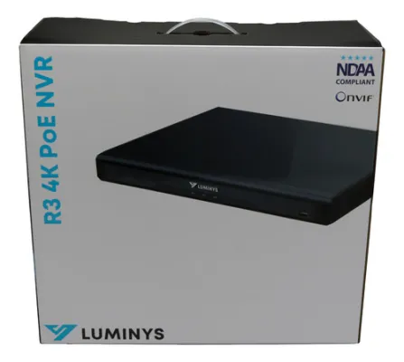 Luminys - R32-8PA4 - R3 Series NVR, 8MP 8 Channel 1U 8-Port PoE, 2SATA, Analytics by Camera, 4TB