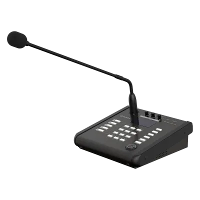 Hanwha - SPA-M2000 - Desktop SIP Microphone for use with IPAS, Monitor Amp 1W/8Ω, DC24V, PoE, SUNAPI, SIP