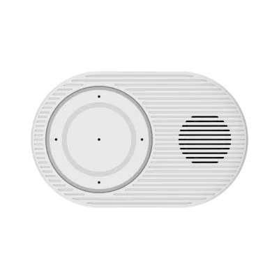 Hanwha - SPS-A100M - Audio Beacon - Speaker with Max. Sound Pressure Level 90dB at 1m(3.28ft) and Frequency Range of 144Hz~20kHz, 5 Digital Microphones with Two-Way/One-Way selectable, Full Duplex communication with Echo Cancellation and Noise Reduct