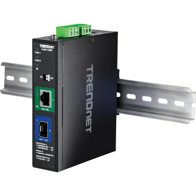 Trendnet - TI-BF711SFP - Industrial 10G SFP+ to 10G PoE++ Media Converter