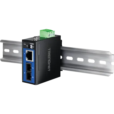 Trendnet - TI-FGSC - Hardened Industrial 1000BASE-LX Multi-Mode SC Fiber Converter (1km, 0.62mi.)